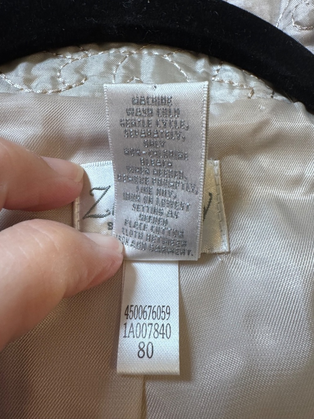 Zenergy by Chico’s Quilted Vest Beige Champagne Metallic Zip Front Size 1 - Picture 9 of 11